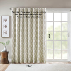 Blakesly Printed Ikat Blackout Patio Curtain 100x84"