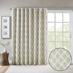 Blakesly Printed Ikat Blackout Patio Curtain 100x84"