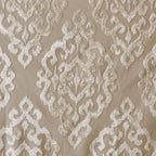 Mirage Knitted Jacquard Damask Total Blackout Grommet Top Curtain Panels - Set of 2