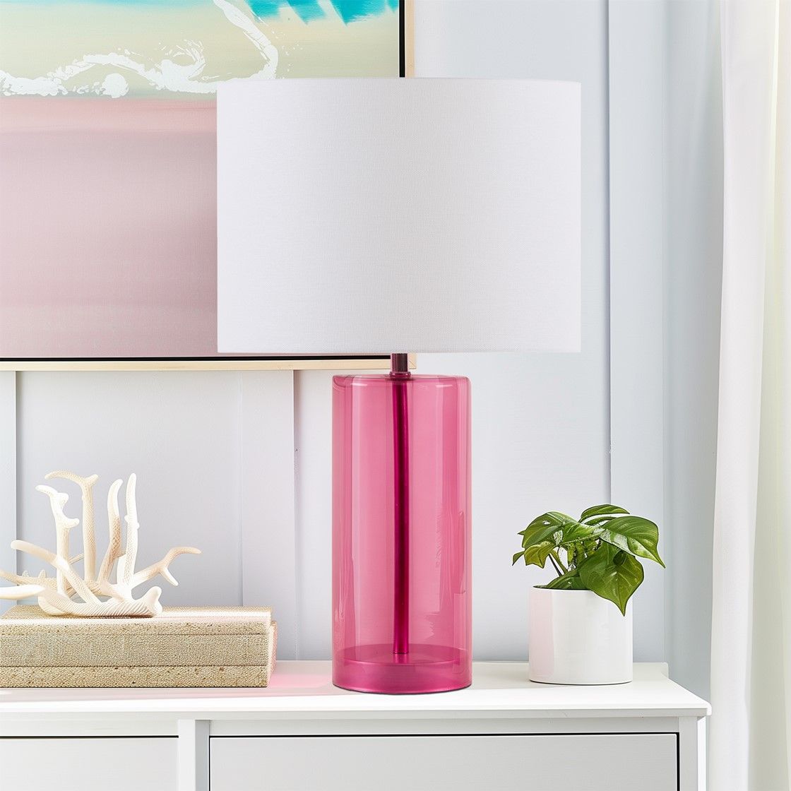 Pink Neonova Glass Table Lamp