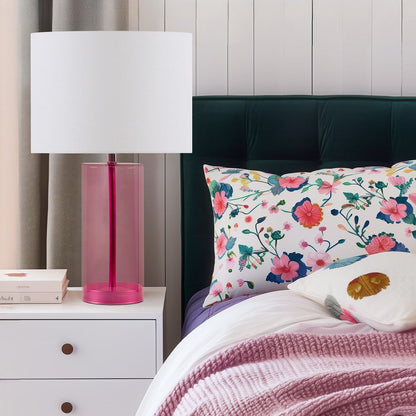 Pink Neonova Glass Table Lamp