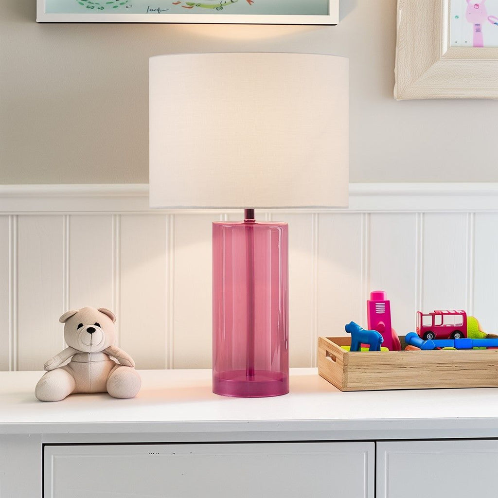 Pink Neonova Glass Table Lamp