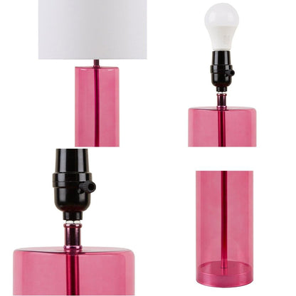 Pink Neonova Glass Table Lamp