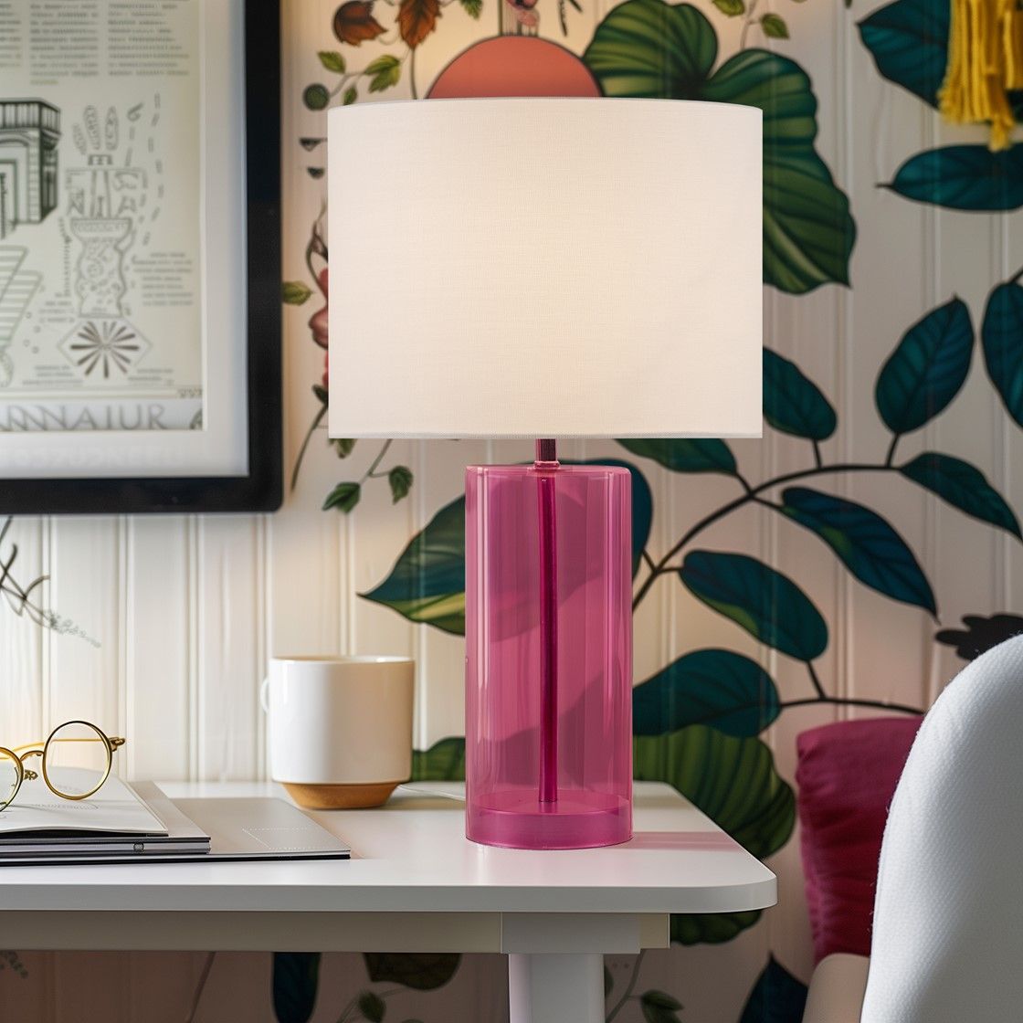Pink Neonova Glass Table Lamp Secondary image