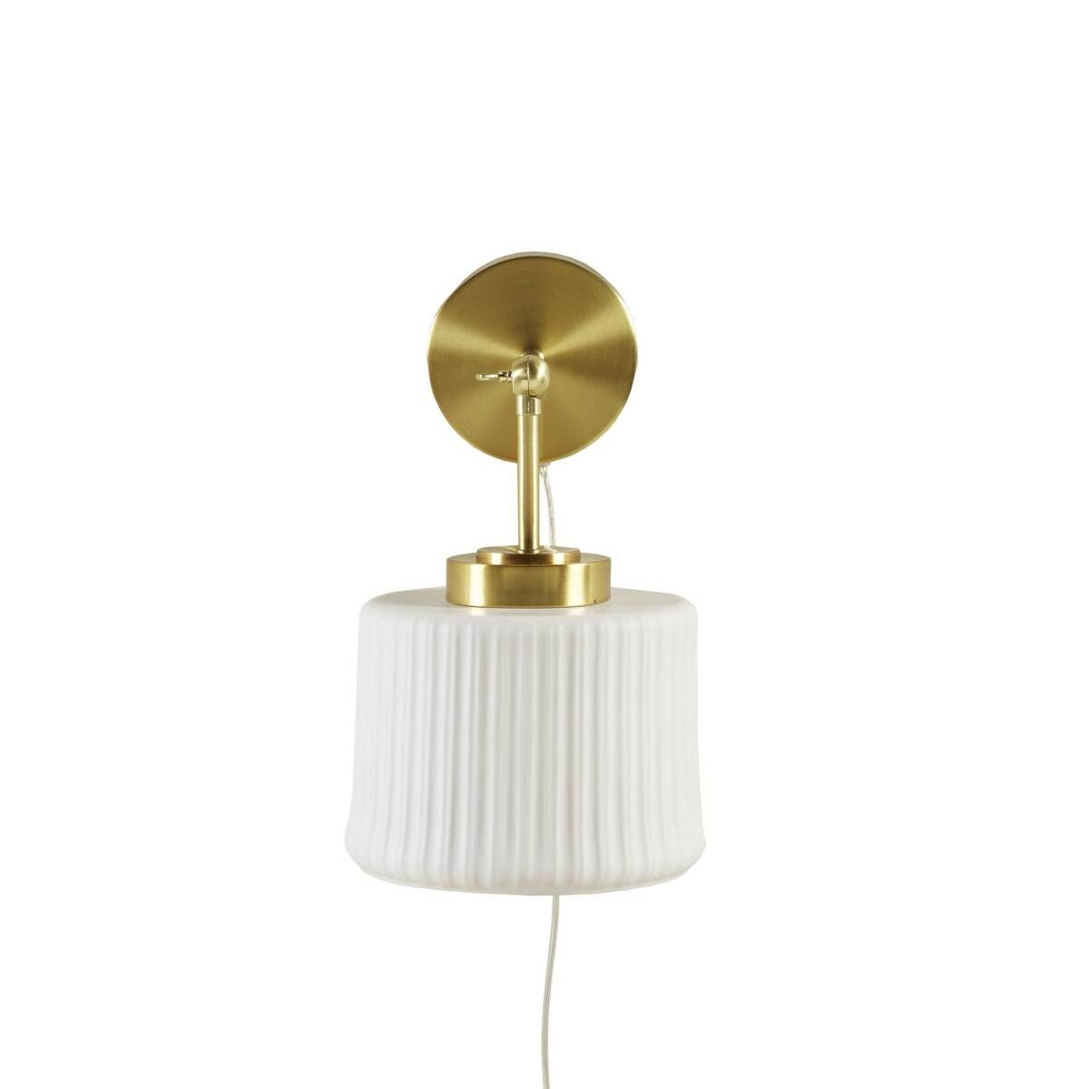 Luminex White Ceramic Wall Sconce with Adjustable Swing Arm