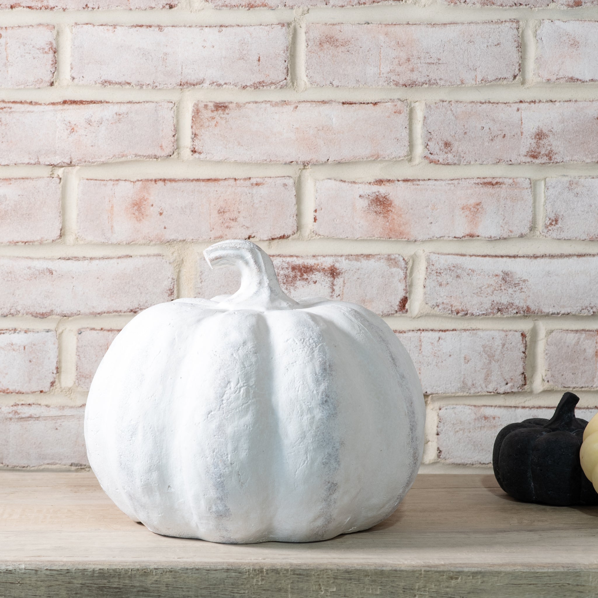 White Terracotta Pumpkins | 2 Sizes Secondary image