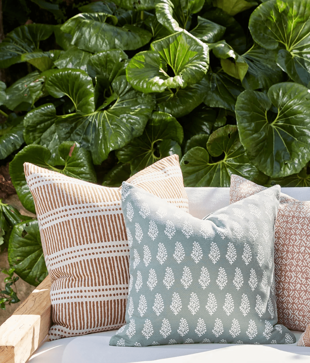 Dash Dot Pillow Cover in Rattan, Walter G Pillows, Decorative Throw Pillows