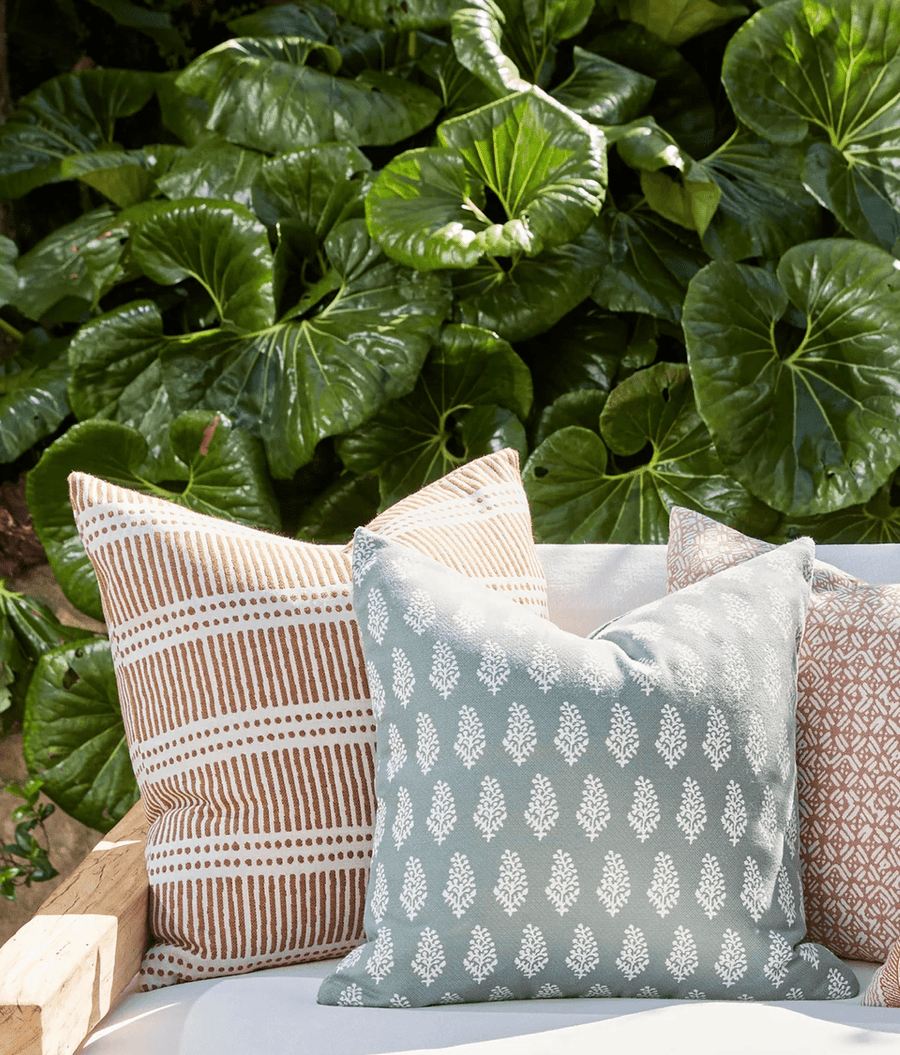 Dash Dot Pillow Cover in Rattan, Walter G Pillows, Decorative Throw Pillows