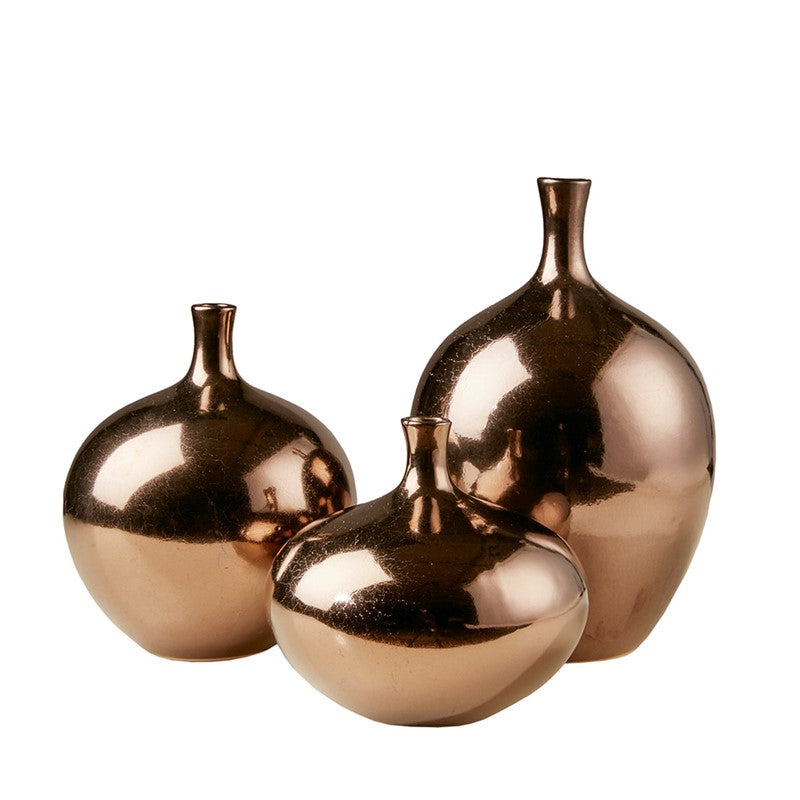 Ansen Mirrored Ceramic Decorative Vases 3-piece set Secondary image
