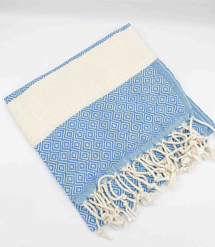 Diamond Hand Towel Blue