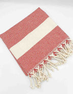 Diamond Hand Towel Red