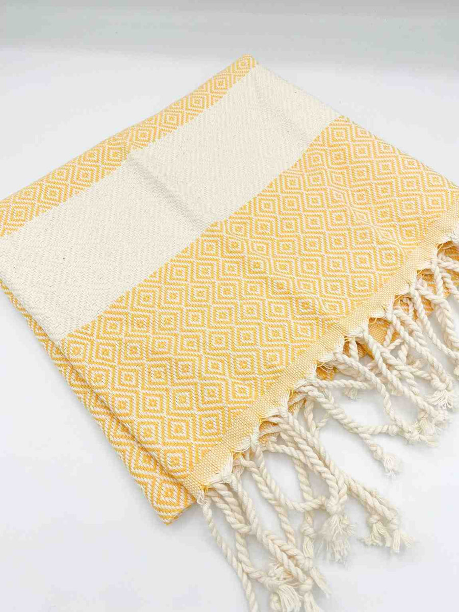 Diamond Hand Towel Yellow