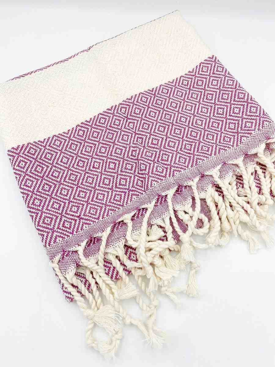 Diamond Hand Towel Purple