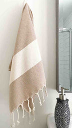 Diamond Hand Towel Beige