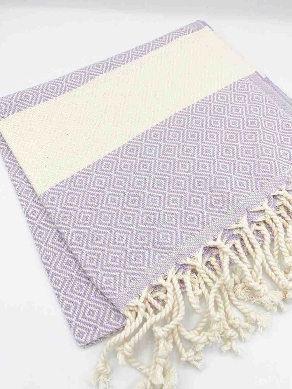 Diamond Hand Towel Lilac