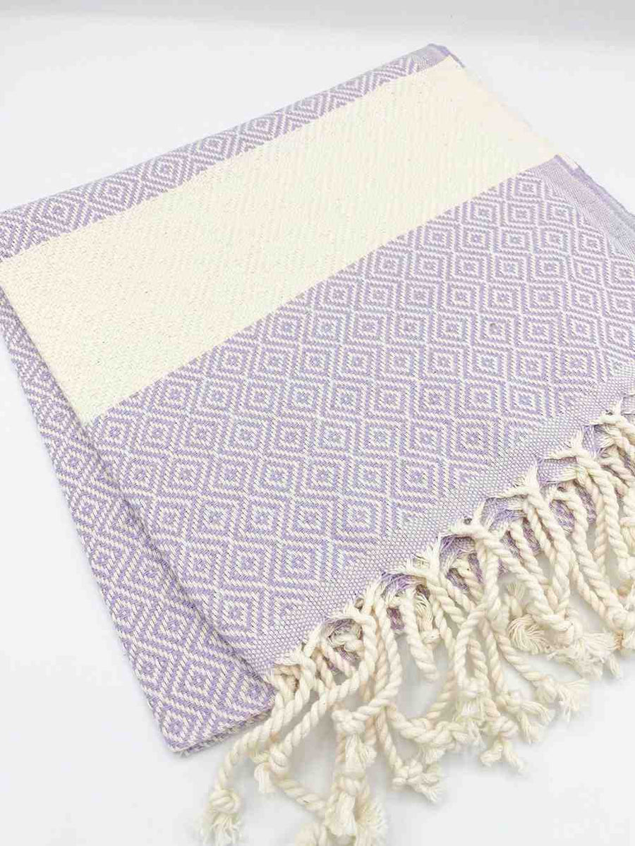 Diamond Hand Towel Lilac