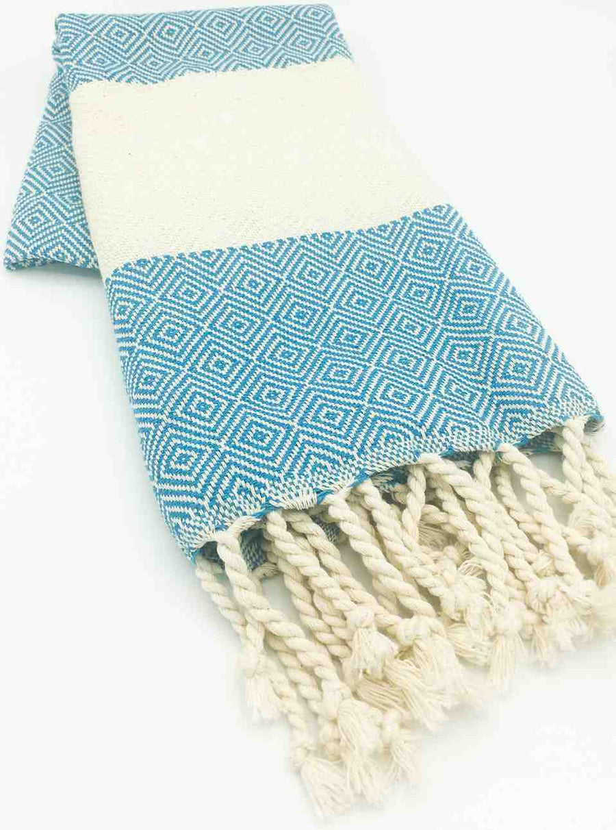 Diamond Hand Towel Turquoise