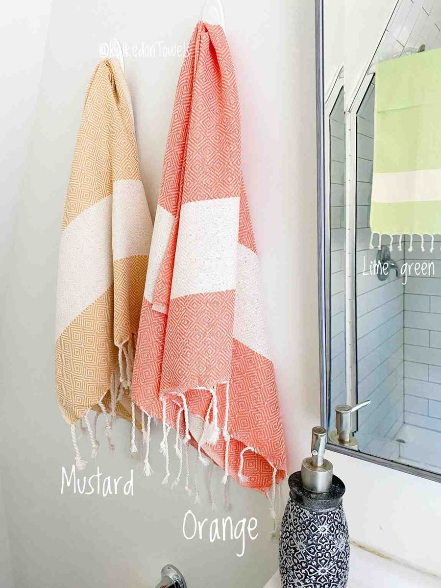 Diamond Hand Towel Mustard