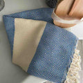 Diamond Hand Towel Dark Blue