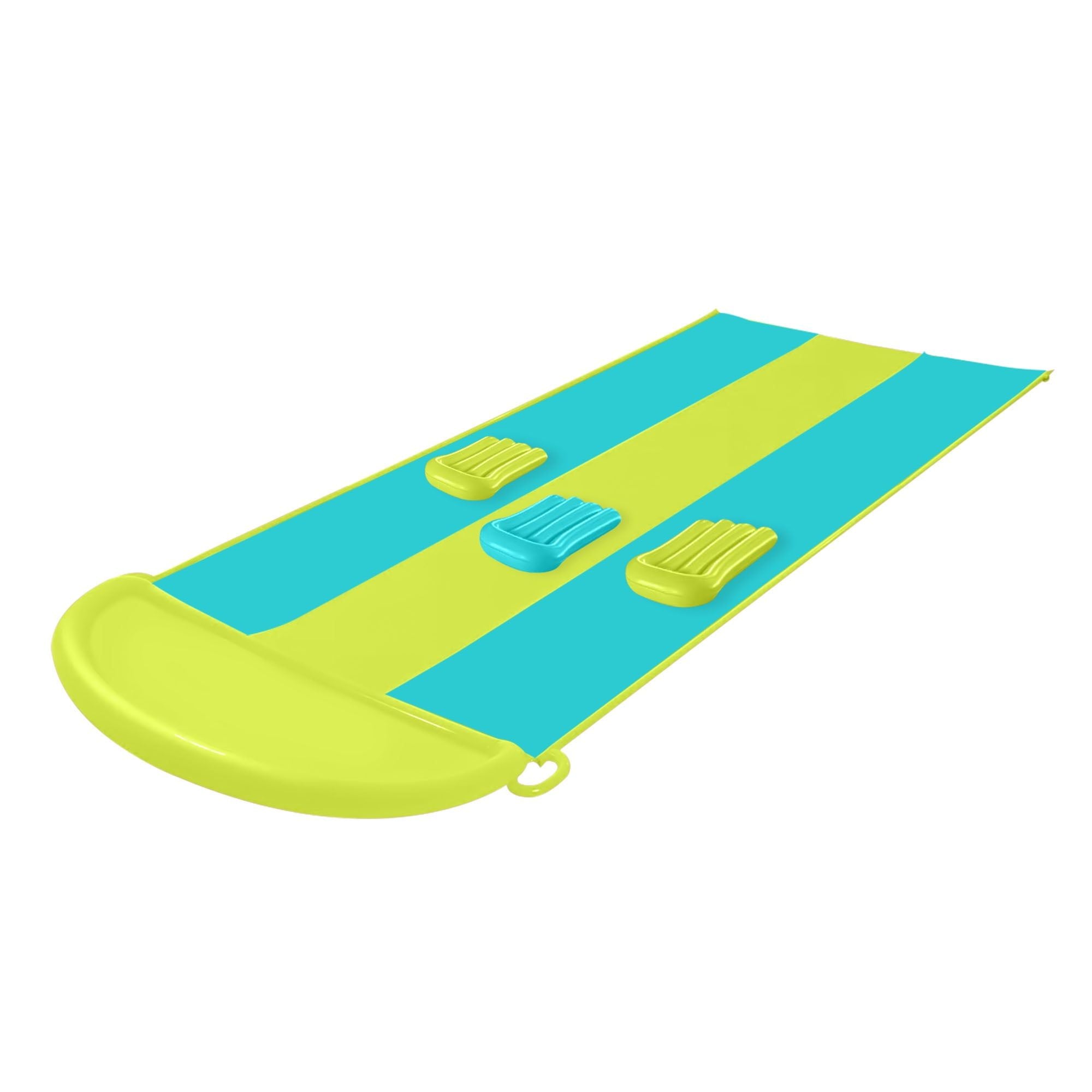 Triple-Lane Water Slide + (3) Inflatable Boogie Boards for Summer Water Play for Toddlers & Children Age 2+ Green Main image