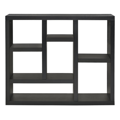 Freestanding 7 Cube Wooden Open Shelf Display