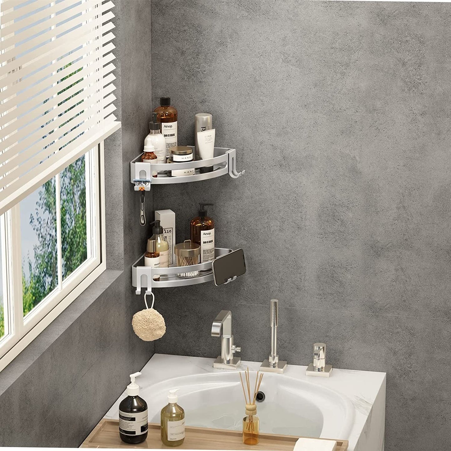 Shower Corner Shelf Caddy 2 Pack