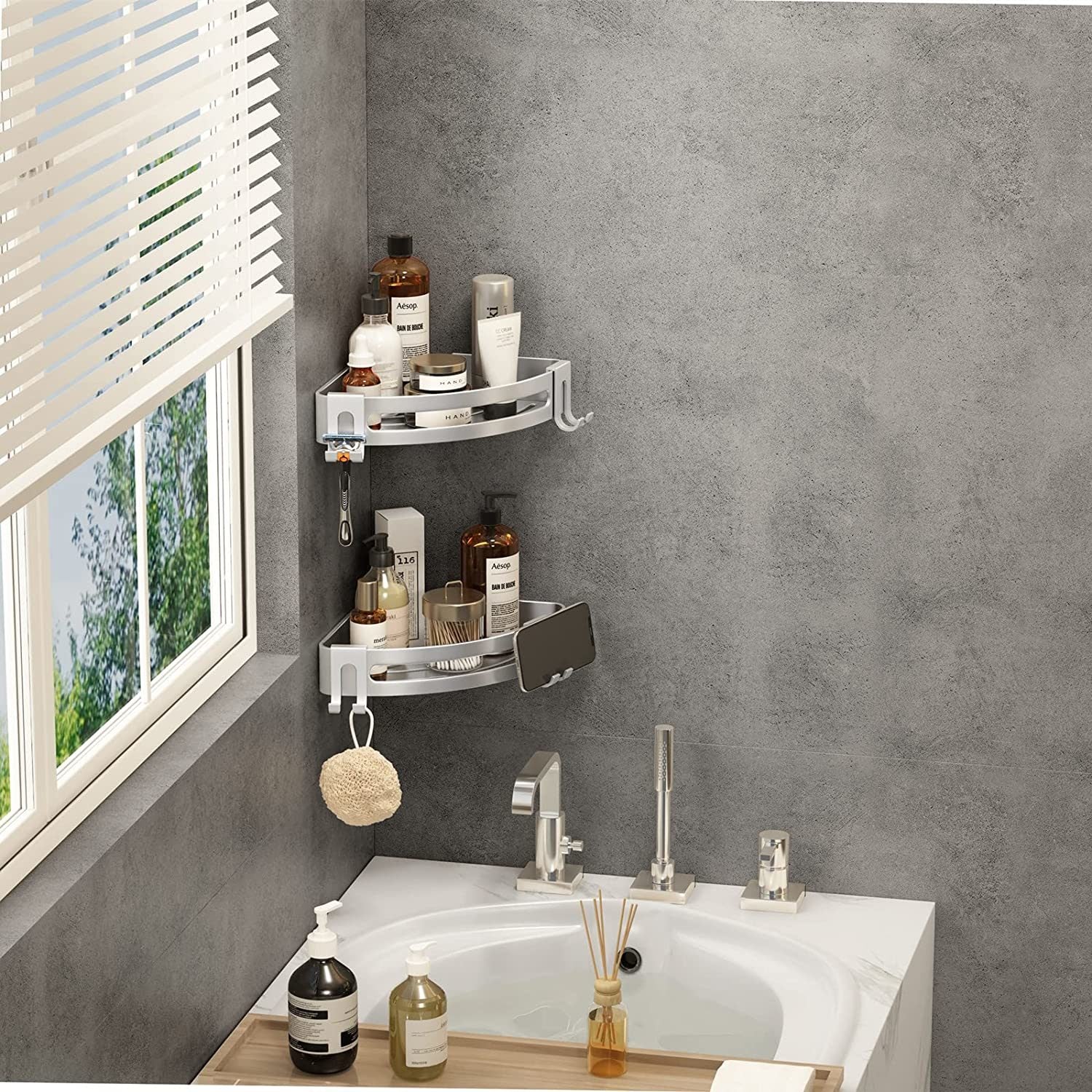Shower Corner Shelf Caddy 2 Pack