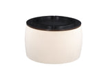 Matching Home Storage Set of Round Ottoman Coffee Table with Square Footstool