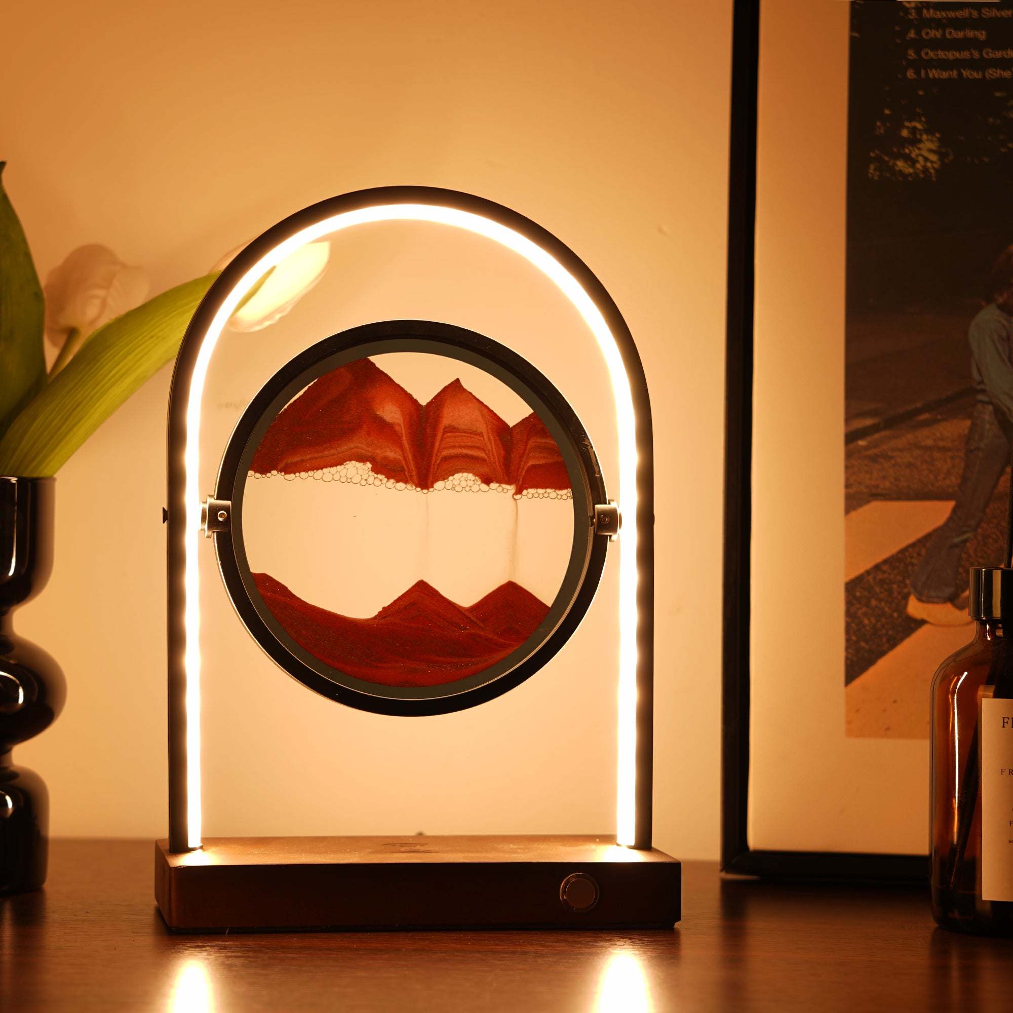 Multipurpose Relaxing Sand Lamp with Wireless Charger