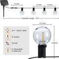 27Ft Outdoor Waterproof Globe Solar Lights