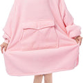Krifey Wearable Blanket Hoodie Adult Pink