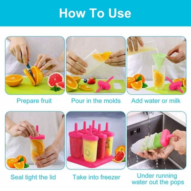 Reusable Plastic Popsicle Mold For Homemade Iced Snacks