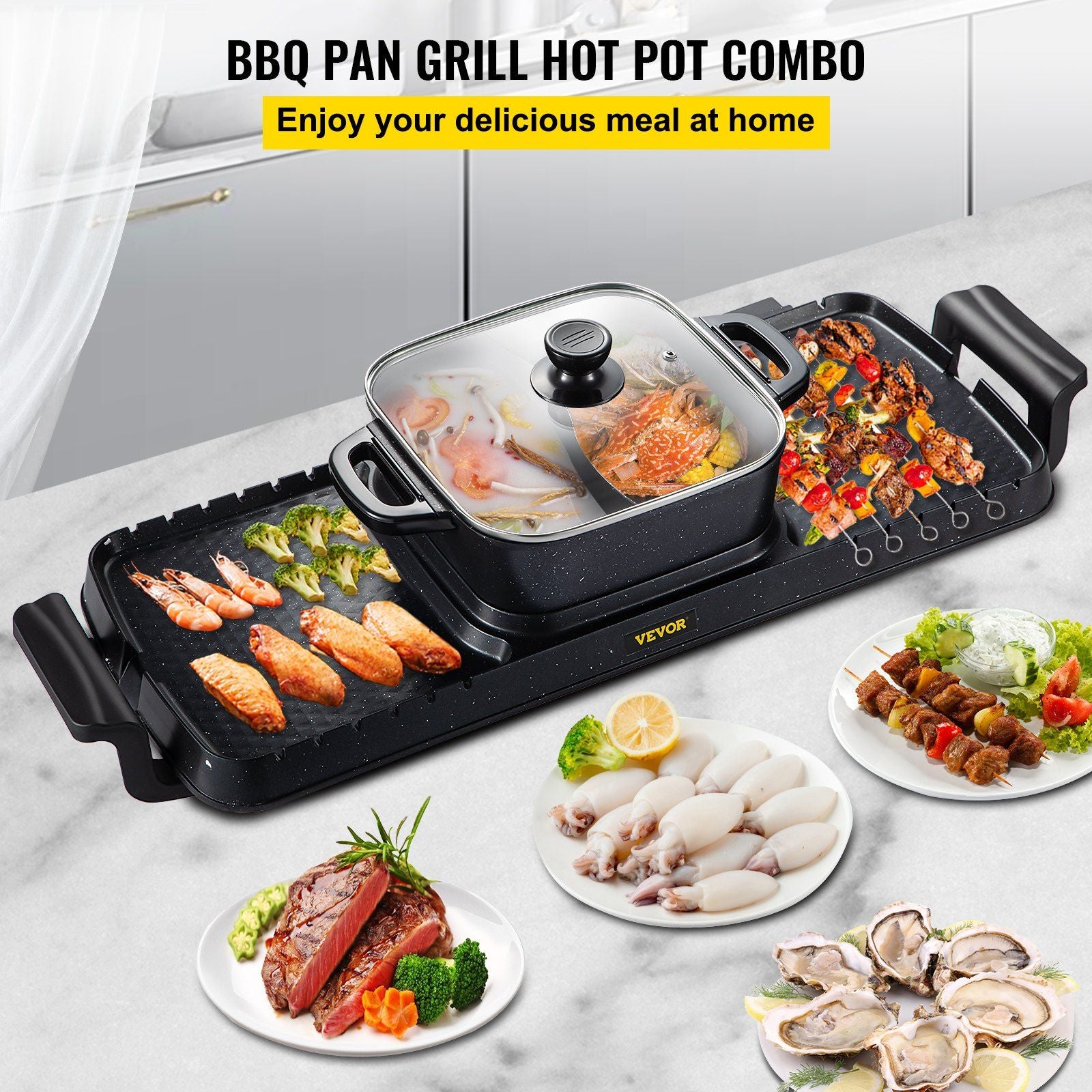 2 in 1 Electric Grill and Hot Pot Secondary image