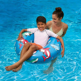 Blue Shark Inflatable Swim Tube Pool Float – Durable PVC, Ages 9+, Unisex