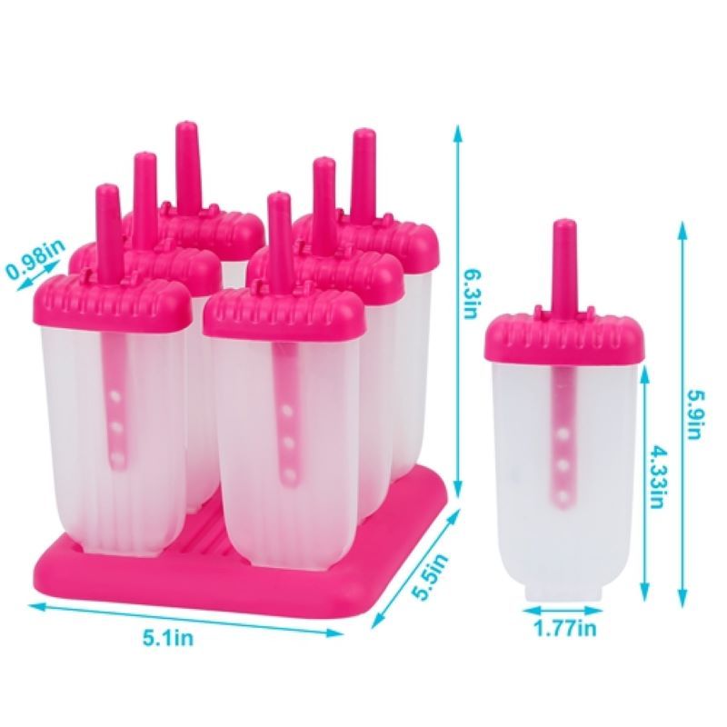 Reusable Plastic Popsicle Mold For Homemade Iced Snacks