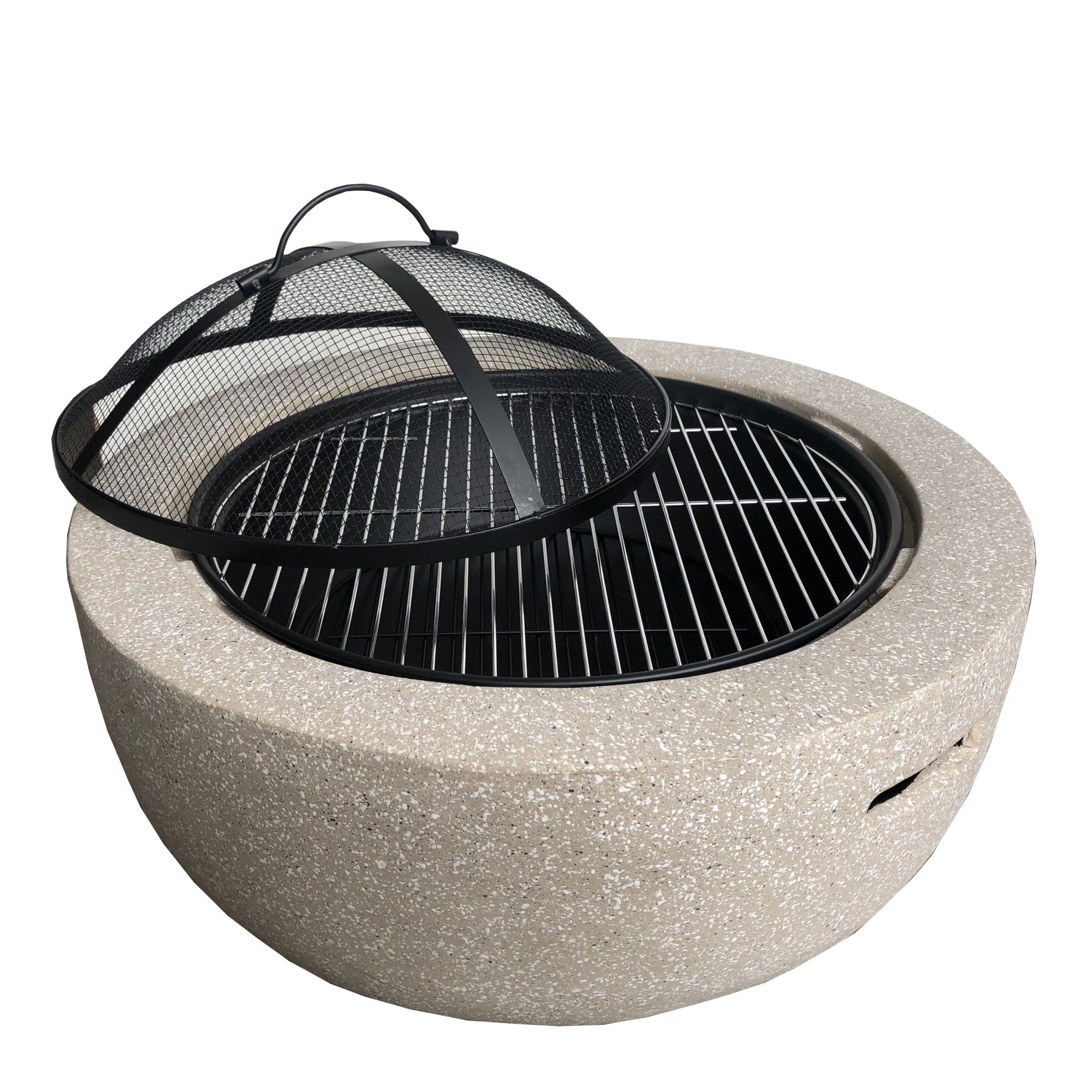 Magnesium Oxide Fire Pit with BBQ Grill Rack