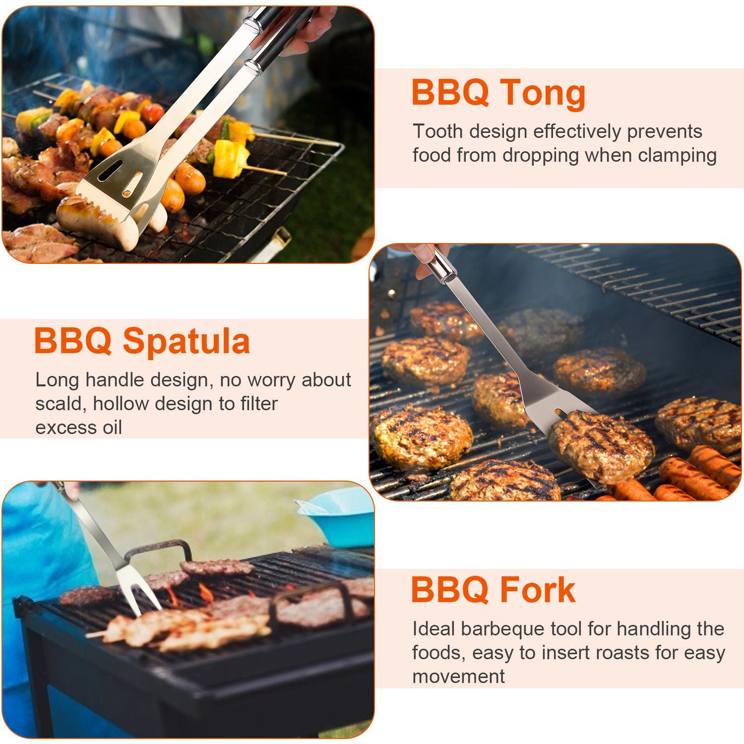Stainless Steel BBQ Grill Tool Kit Secondary image
