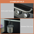 3 Burner Gas Grill Portable BBQ with Wheels in Black