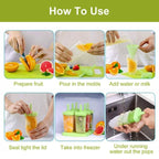 Reusable Plastic Popsicle Mold For Homemade Iced Snacks