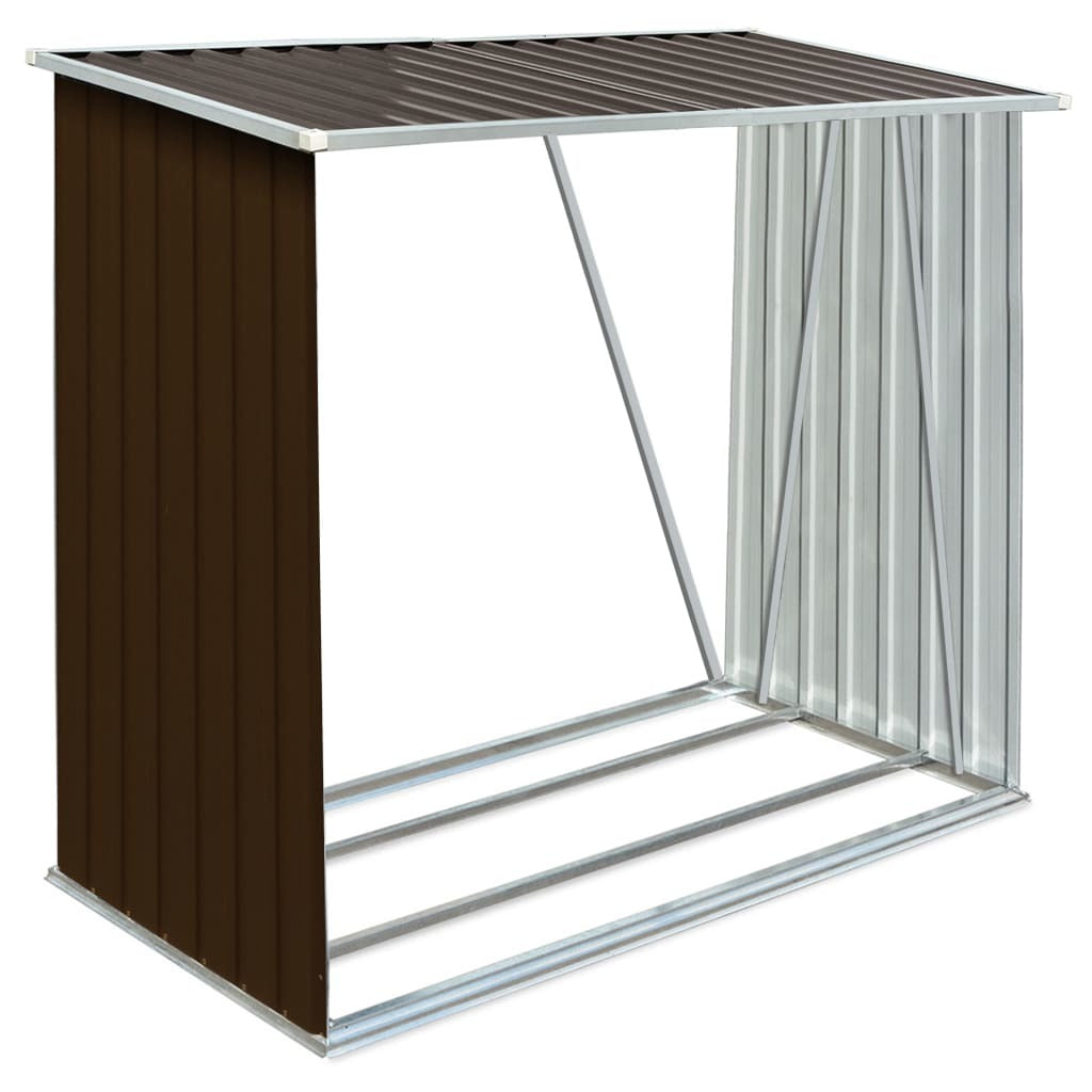 Galvanized Steel Garden Log Storage Shed Secondary image