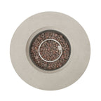 Outdoor 50,000 BTU Round MgO Concrete Propane Fire Pit, Light Grey (Tank Cover not Included)
