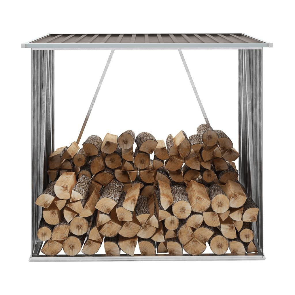 Galvanized Steel Garden Log Storage Shed Main image