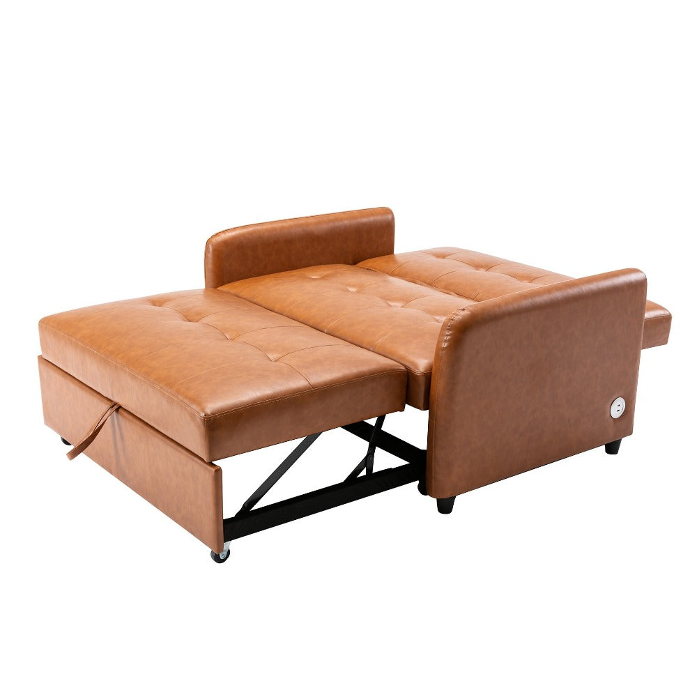 Convertible Oversized Armchair with Dual USB Ports