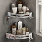 Shower Corner Shelf Caddy 2 Pack Silver
