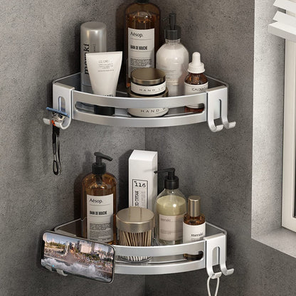Shower Corner Shelf Caddy 2 Pack Silver