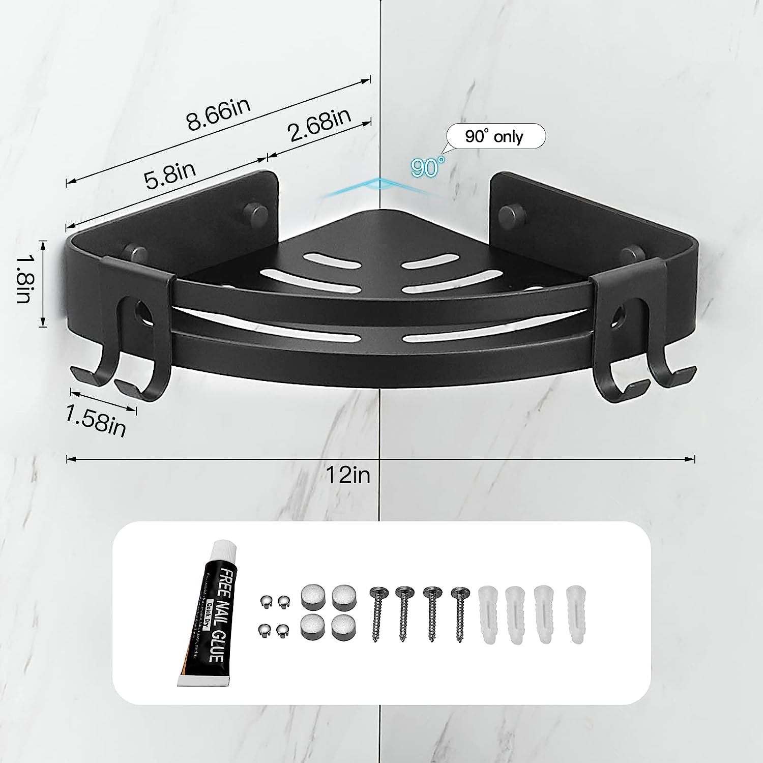 Shower Corner Shelf Caddy 2 Pack