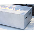 Rashid Rectangular Concrete Propane Fire Pit Table – Smokeless Outdoor Heater
