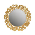 Eden Gingko Leaf Round Wall Mirror 30.5”
