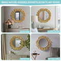 Eden Gingko Leaf Round Wall Mirror 30.5”