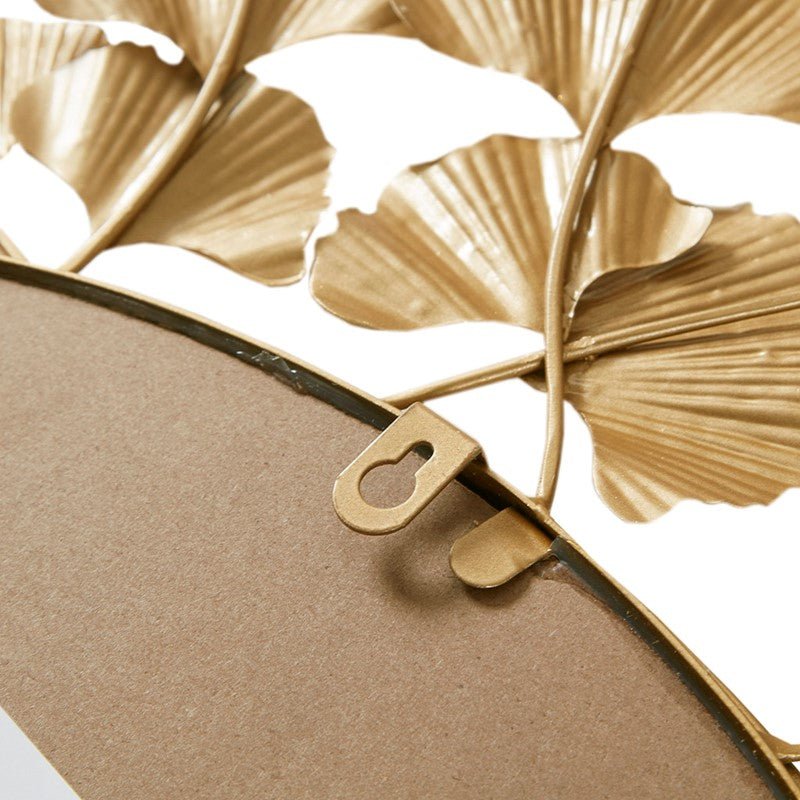 Eden Gingko Leaf Round Wall Mirror 30.5”